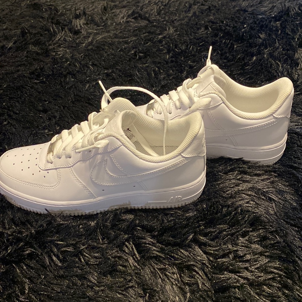 All white Nike air forces